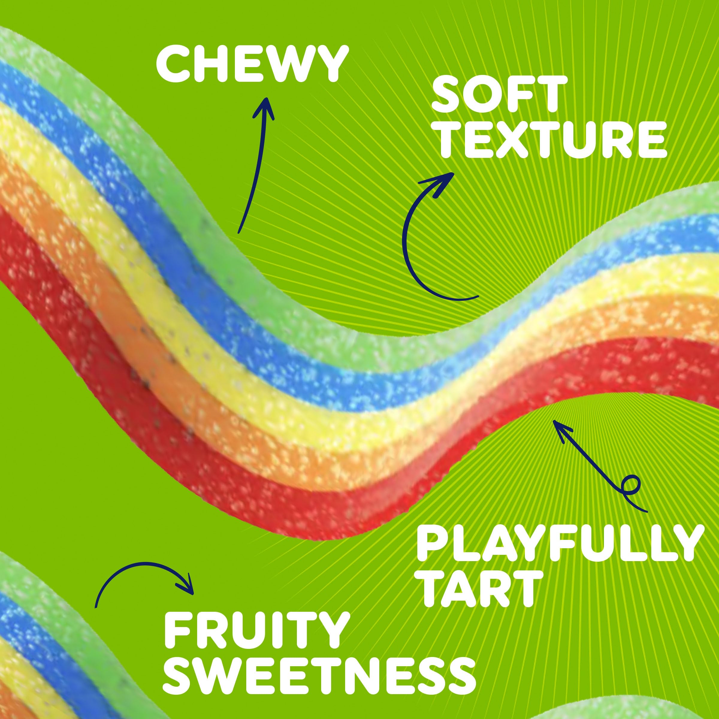 Airheads belts in candy dish highlighting vibrant colors for parties