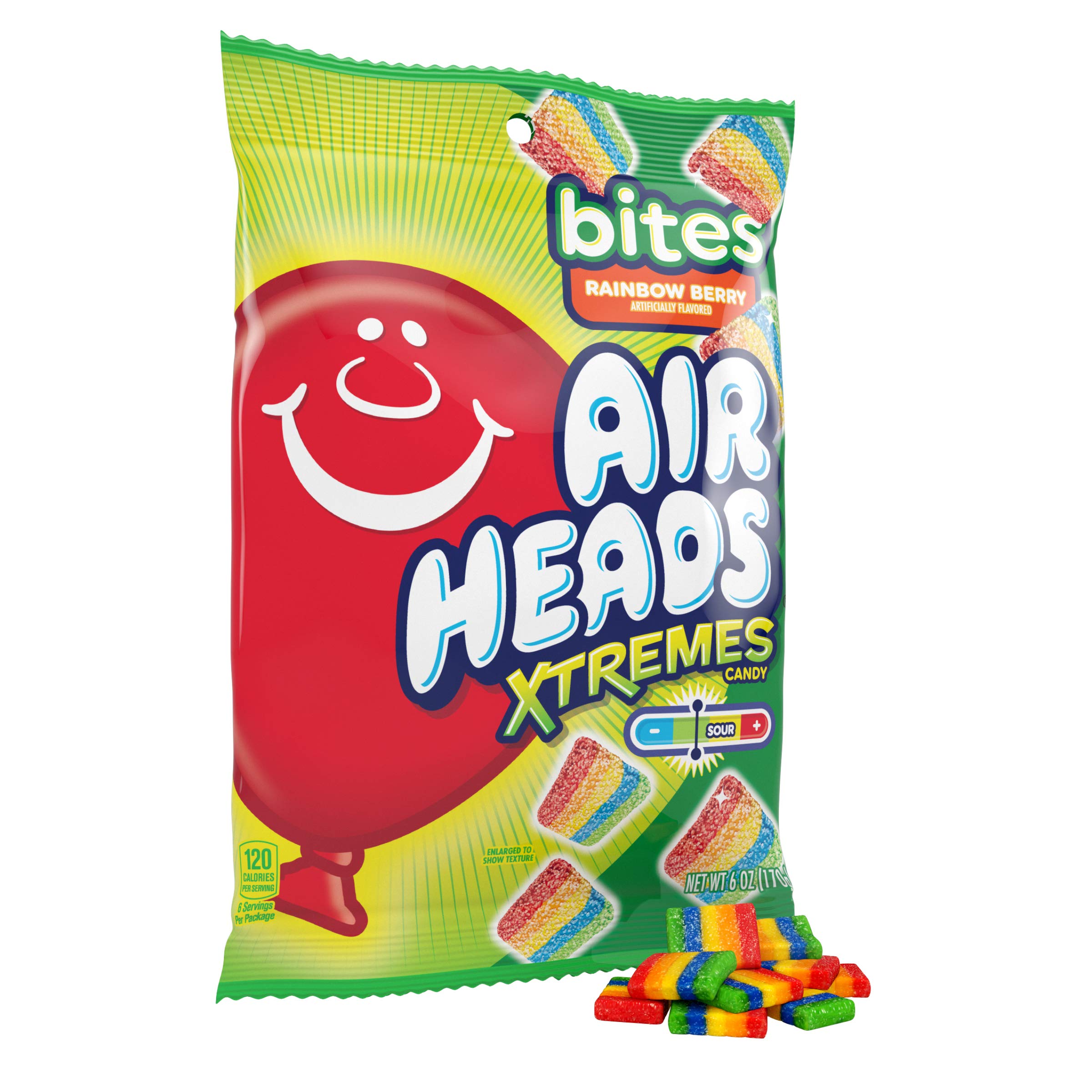 Airheads packaging front view shows colorful bag and brand for easy recognition