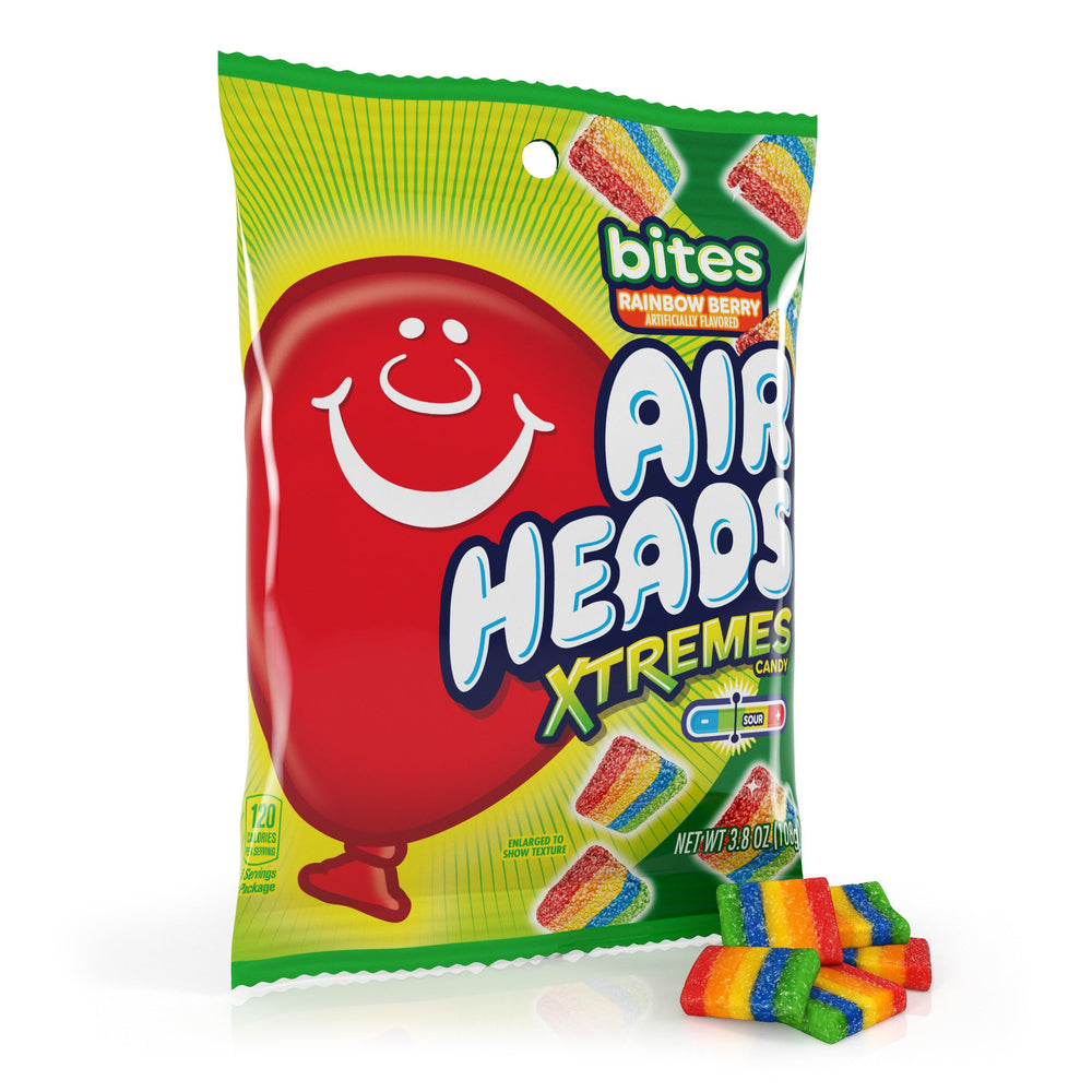 Airheads Xtremes front packaging showing brand and flavor for easy identification