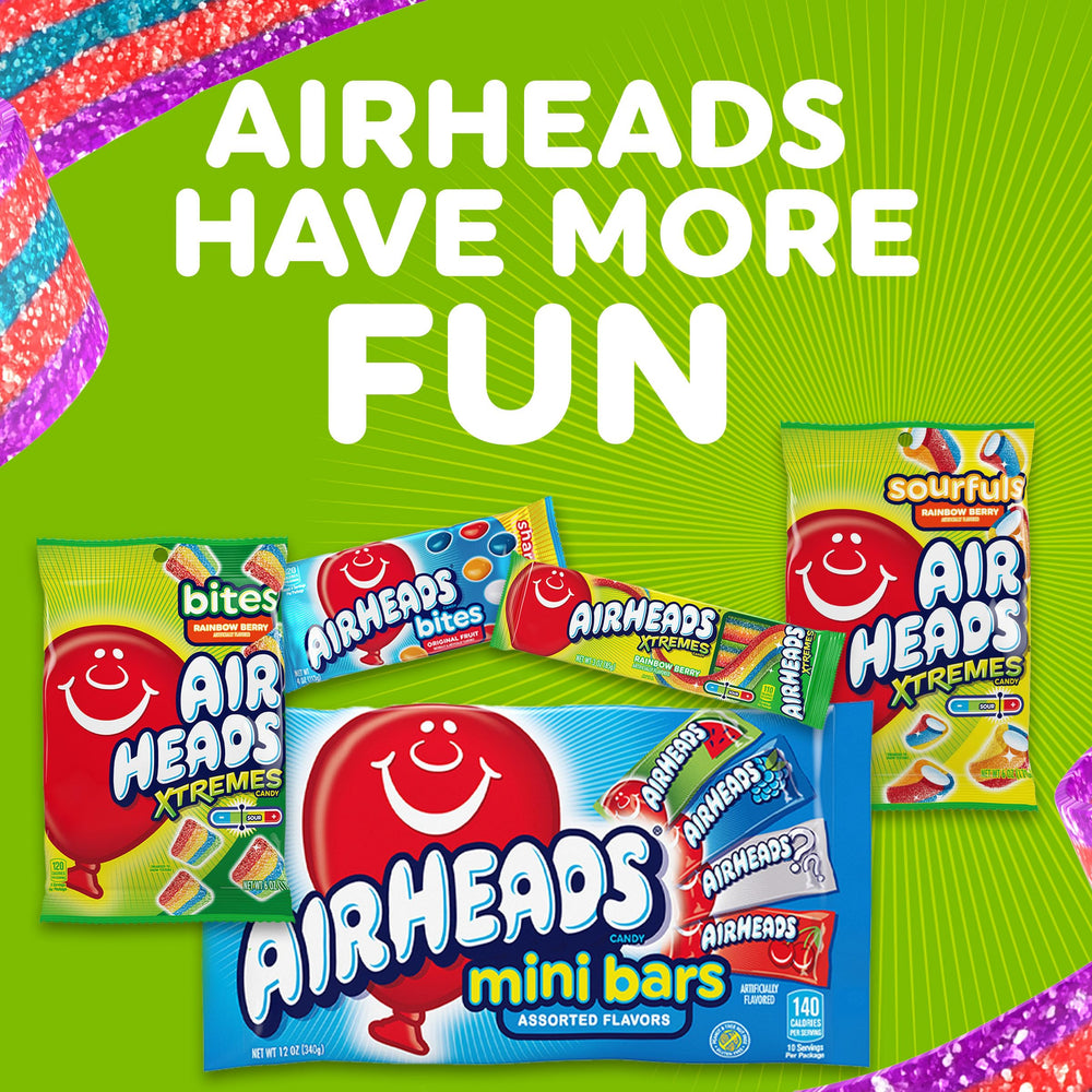 Airheads in a movie-night setting adding colorful, sharable treats