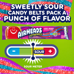 Airheads sugar coating detail emphasizing tangy texture and flavor
