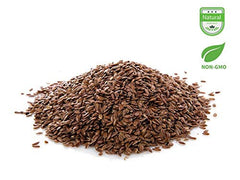 AIVA close-up of brown flaxseed texture highlighting freshness and crunchy taste