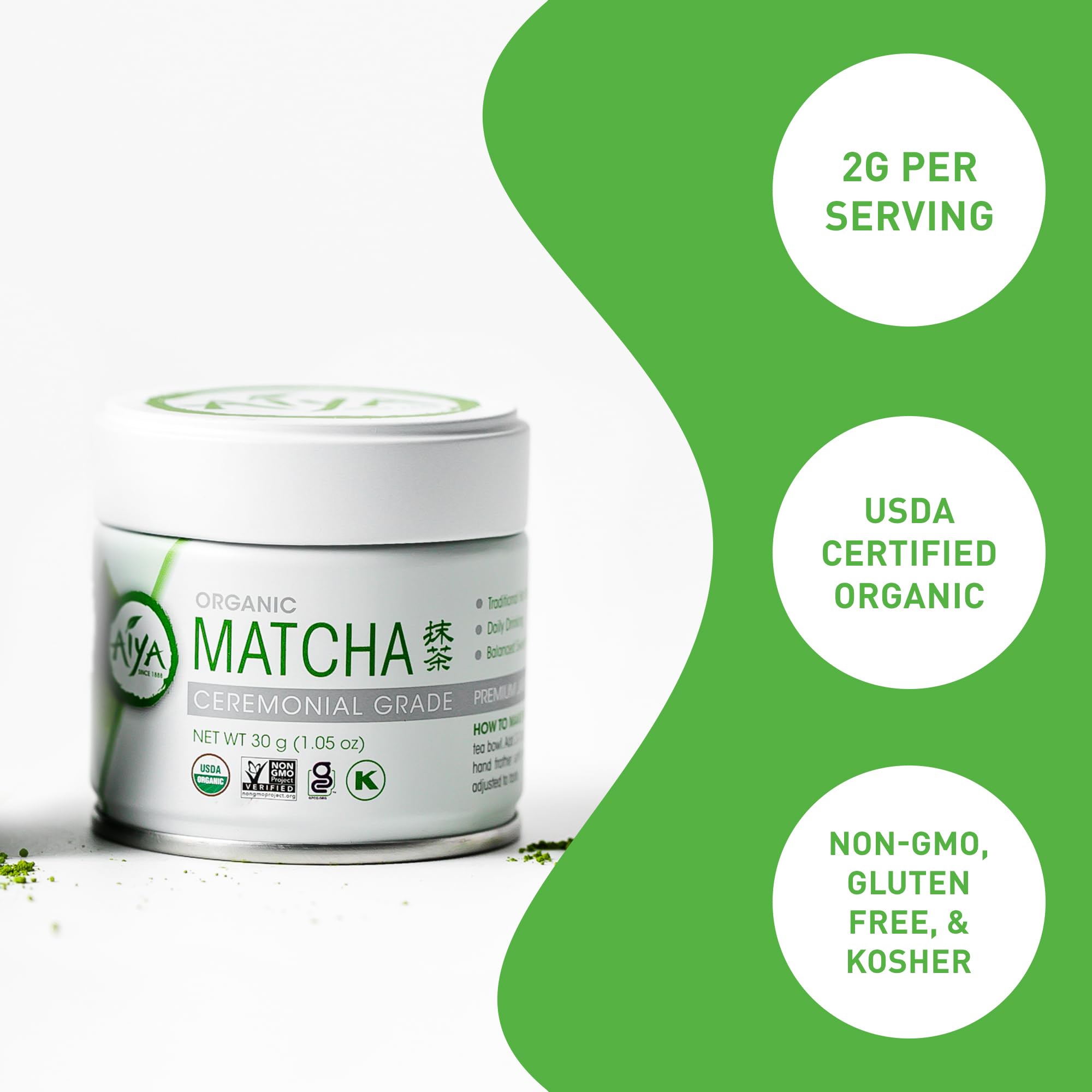 AIYA matcha in a tea ceremony setting showing traditional serving context
