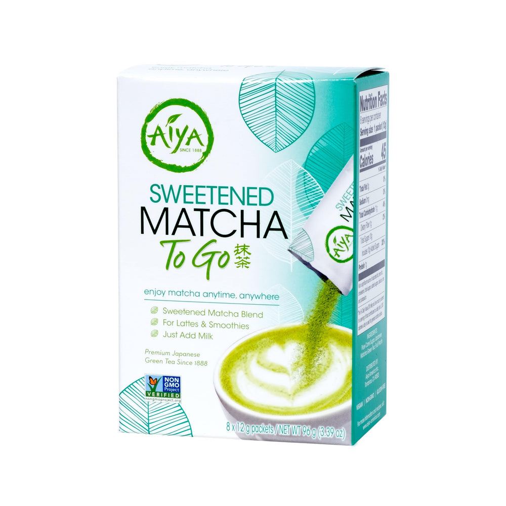 AIYA Since 1888 front packaging showing eight sealed matcha sticks for convenient use