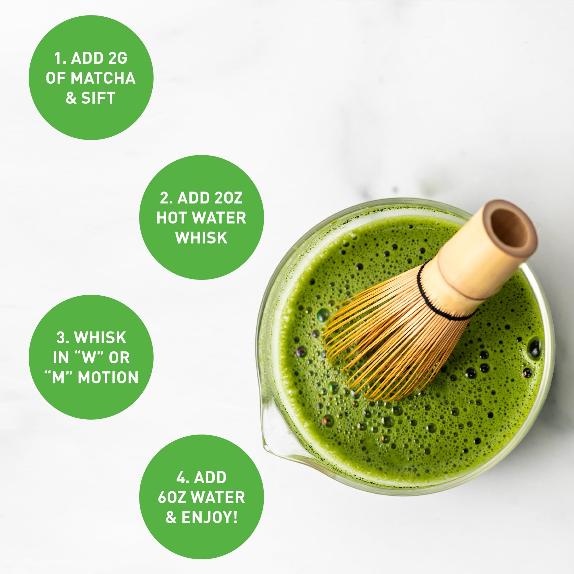AIYA matcha open tin with bamboo scoop showing convenient dosing
