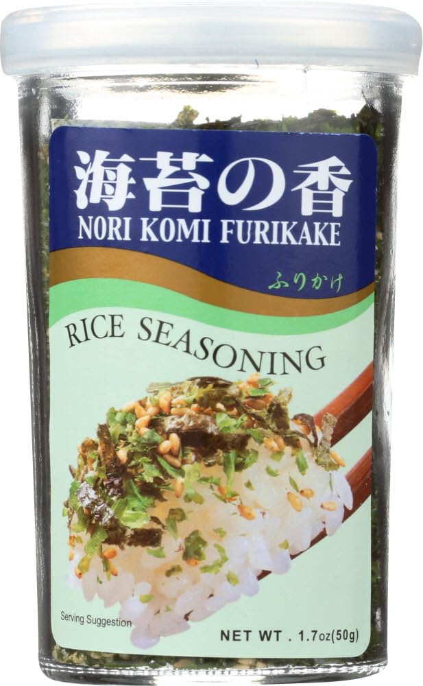 Ajishima Foods front jar packaging showing brand and 1.7 oz jar for convenience