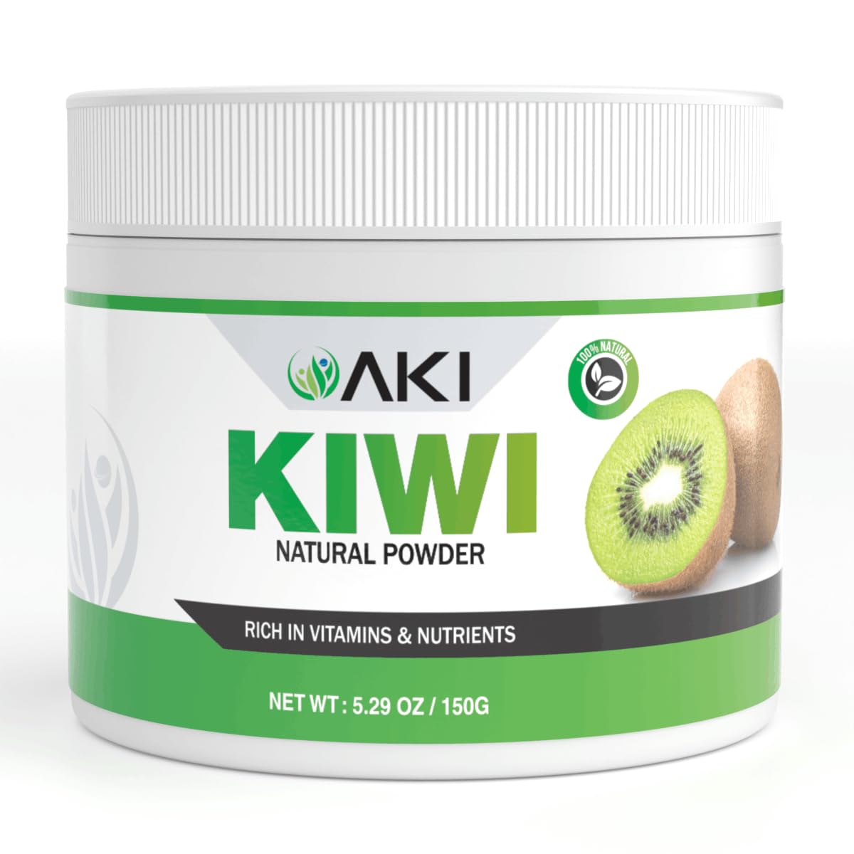 AKI ORGANIC front packaging showing powder pouch and product benefits