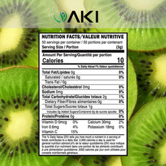 AKI ORGANIC kiwi powder spooned from a jar highlighting easy use