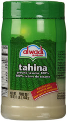Al Wadi front jar tahina showing label and creamy texture for easy use