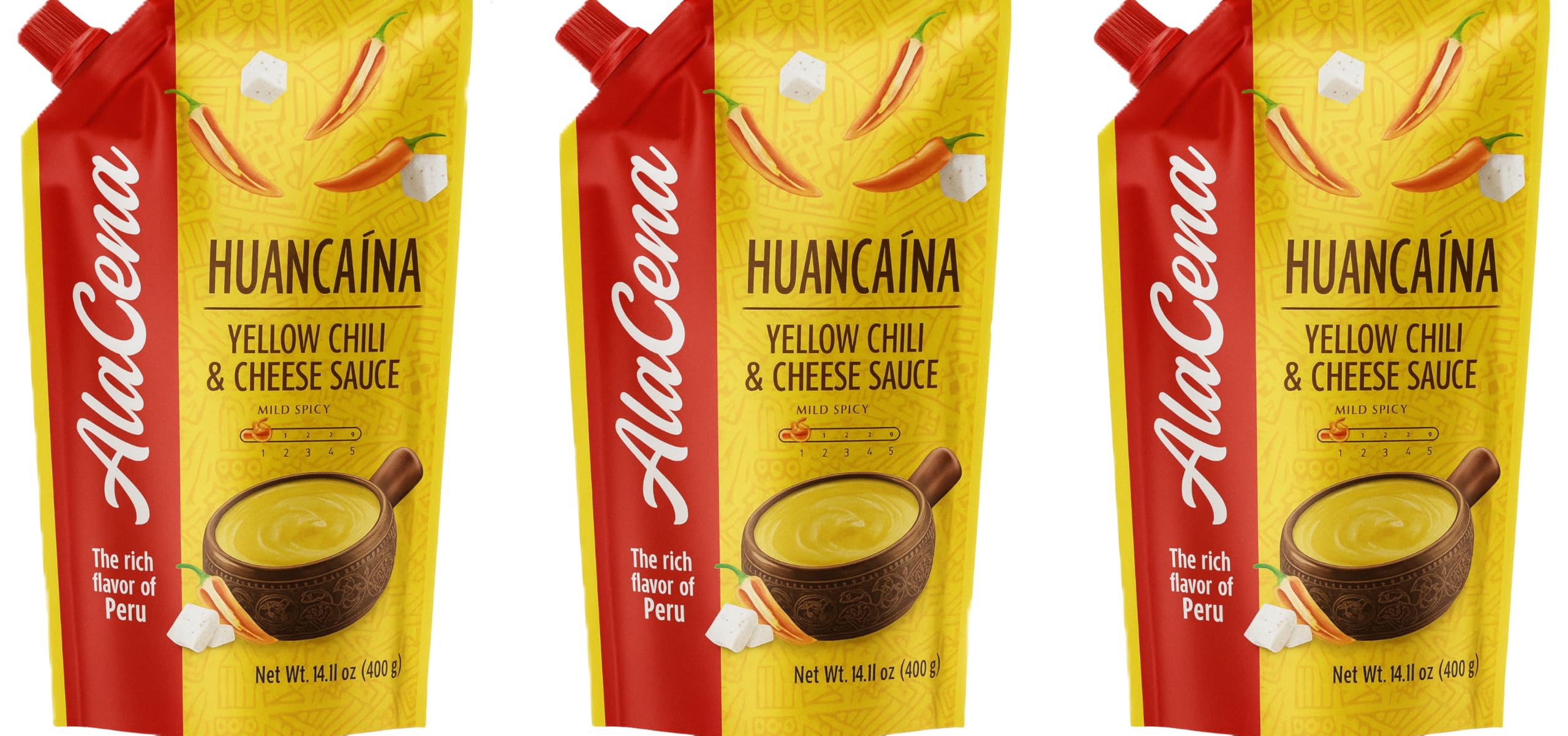ALACENA front packaging showing three 400 g jars and product label benefit convenience