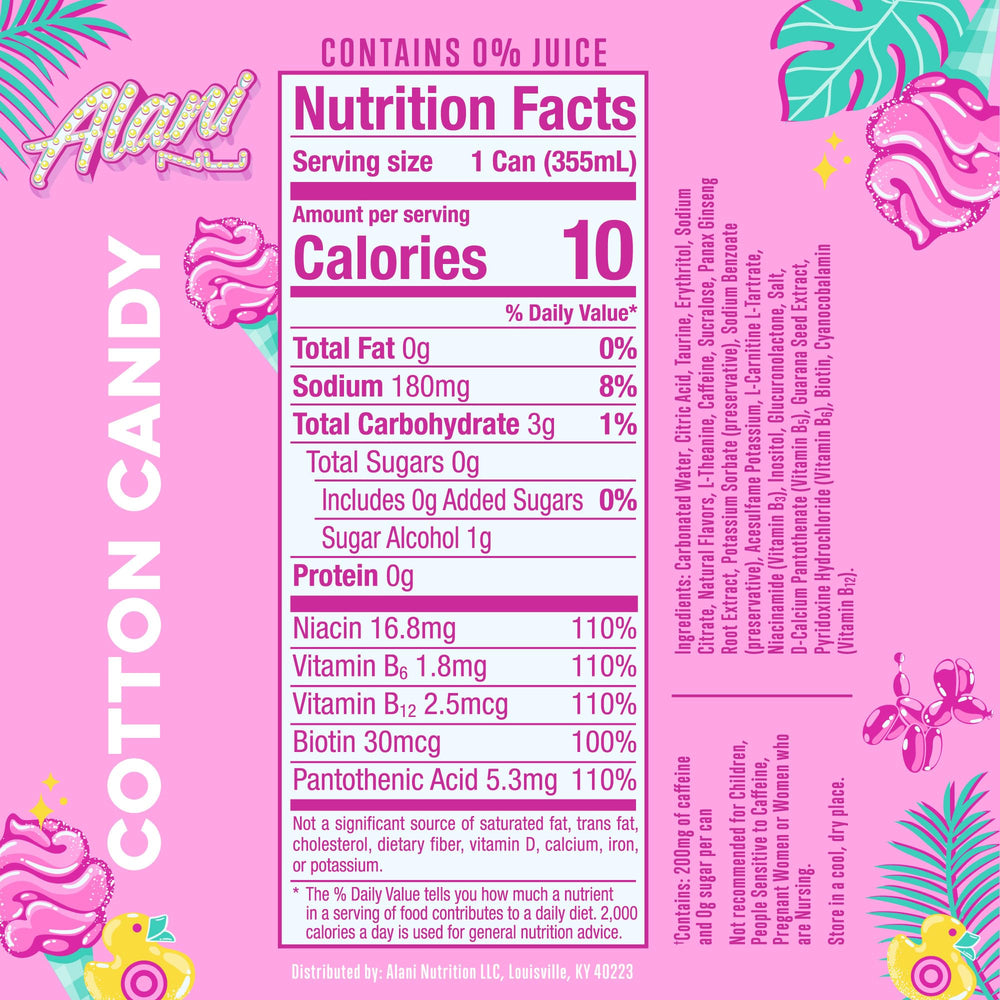 Alani Nu open can being poured illustrating immediate energy boost benefit