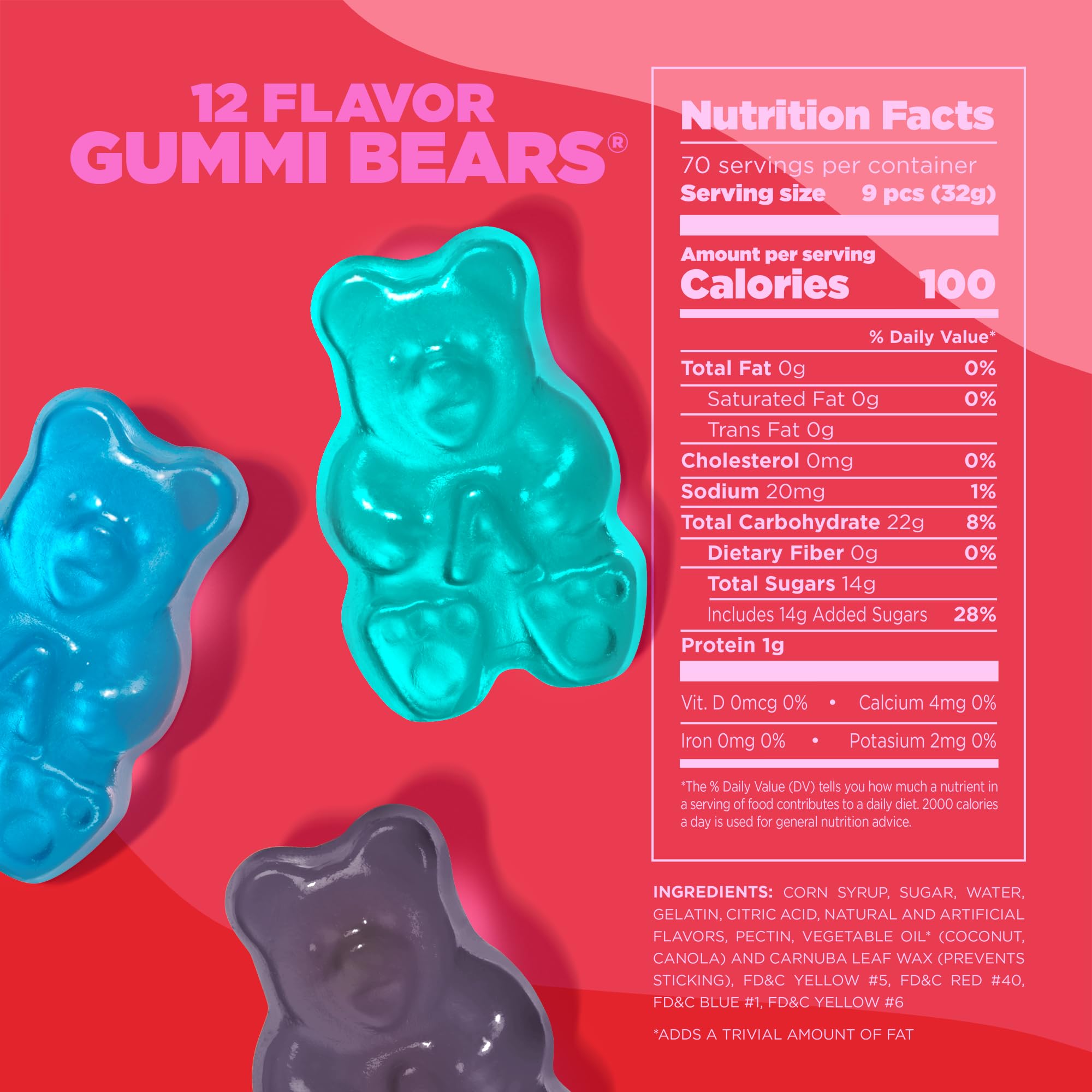 Albanese close-up of gummy bear texture highlighting soft chew benefit
