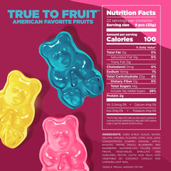Albanese spread of ten fruit flavors illustrating variety and true fruit taste