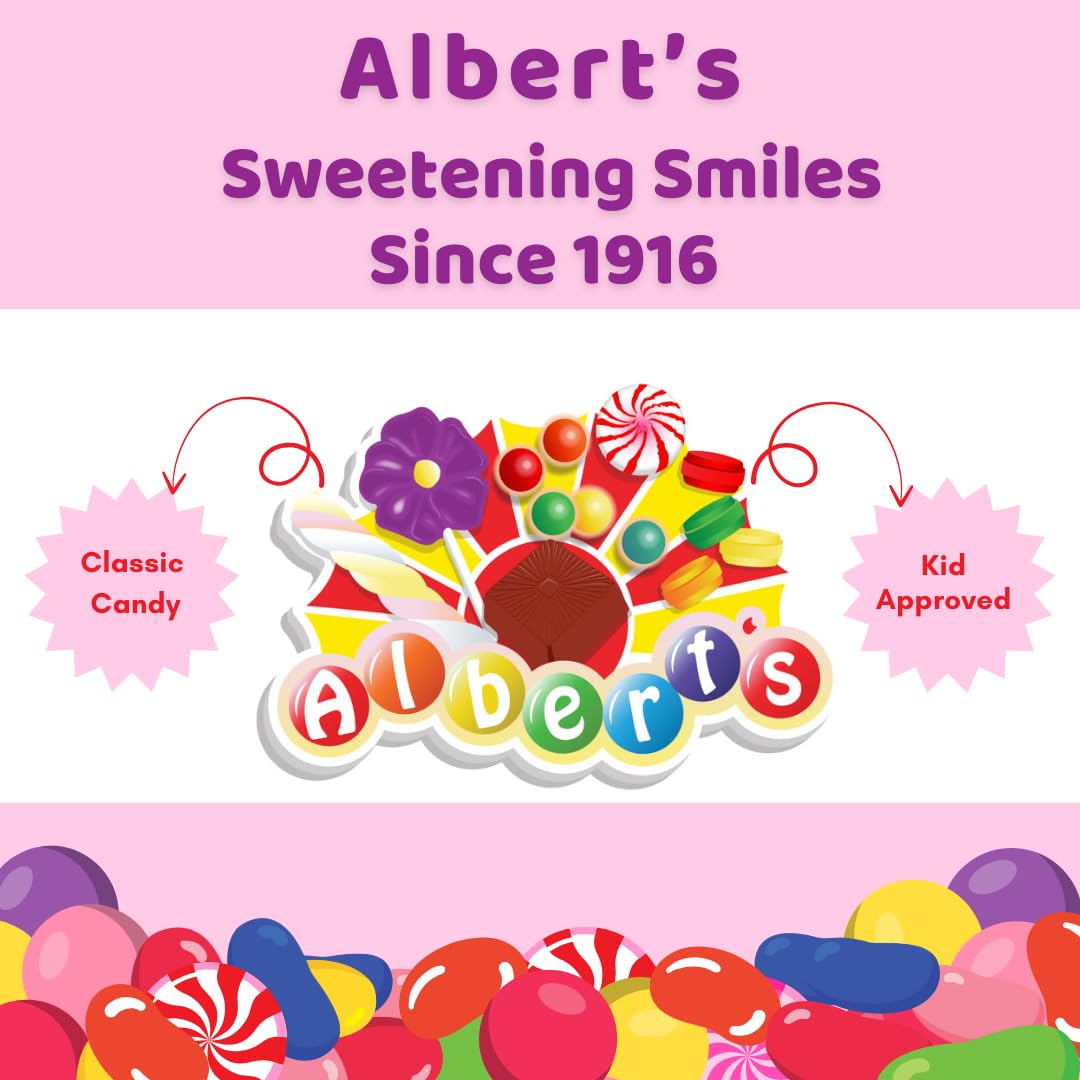 Albert's candy buffet display with Big Slice pops adding colorful decoration