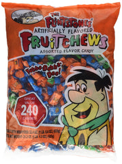 Albert's front packaging showing 240-piece Flintstones fruit chews for parties