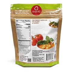 ALEIAS BEST. TASTE. EVER. open bag highlighting crispy texture and ready-to-use