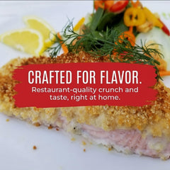 ALEIAS BEST. TASTE. EVER. panko-coated chicken in air fryer producing golden crispy crust