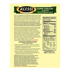 Alessi Autentico cooked Tuscan White Bean soup in bowl ready to eat