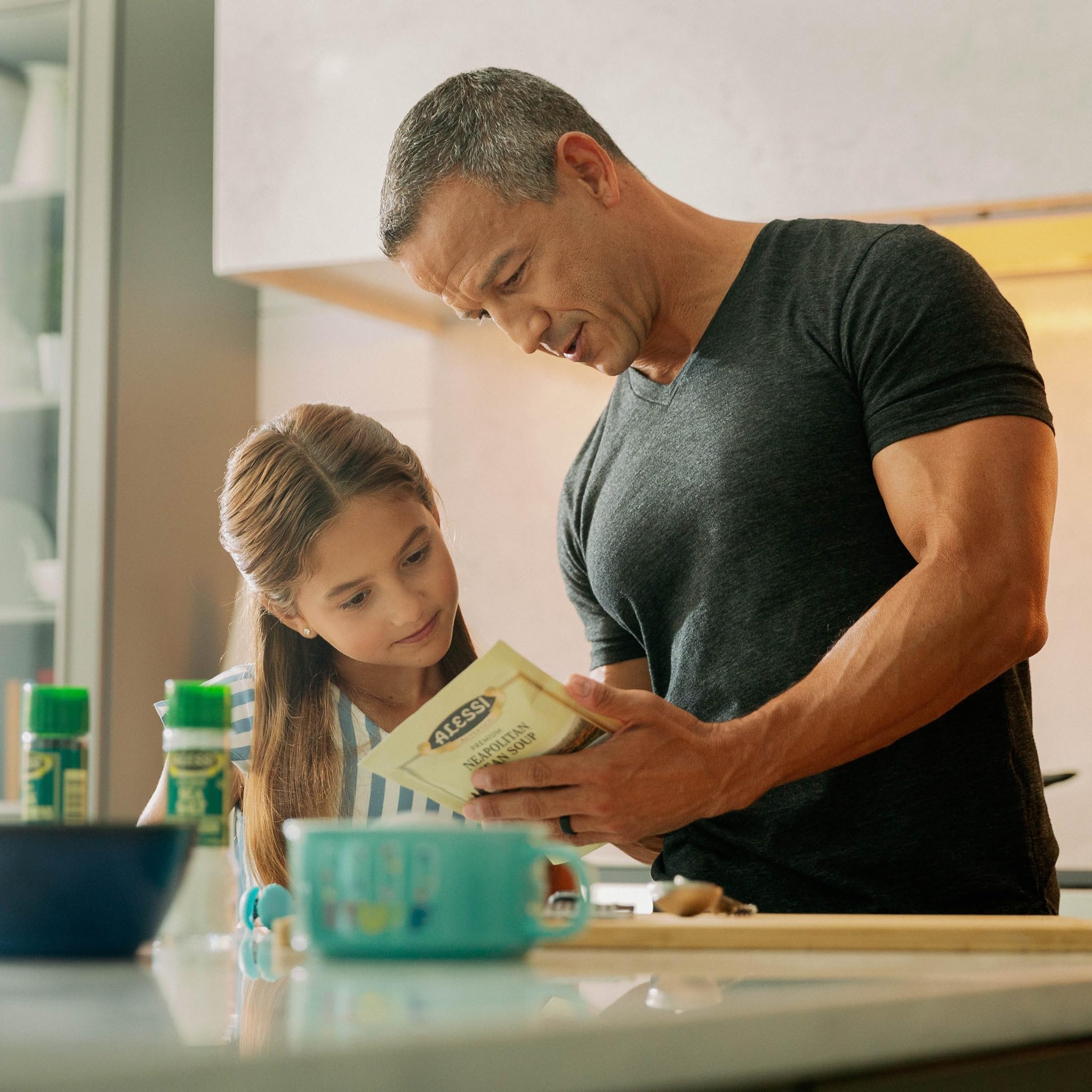 Alessi Autentico pouch opened to reveal dry mix pieces, easy-to-prepare and portioned