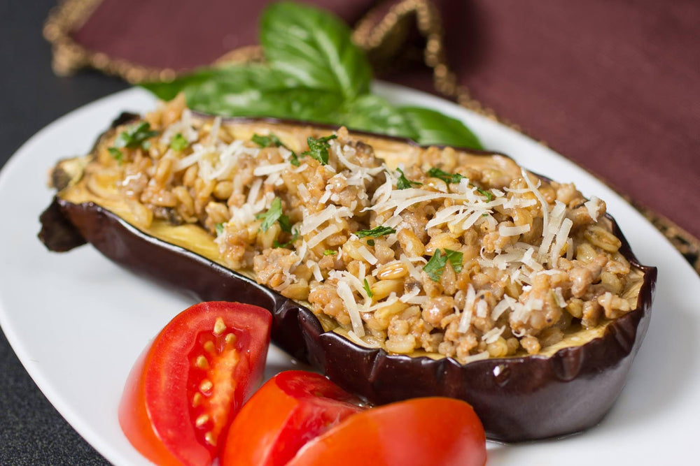Alessi cooked farro bowl showing creamy risotto-like finish for serving