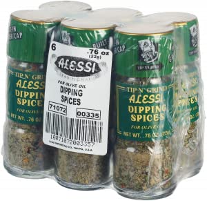 Alessi glass jar side label showing ingredients and easy storage benefit