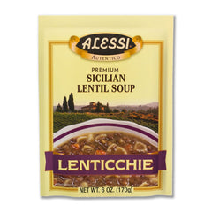 Alessi Sicilian Lentil front packaging showing product and serving idea