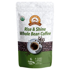 Alex's Low Acid Organic Coffee front packaging showing brand and 12oz bag for clear purchase info