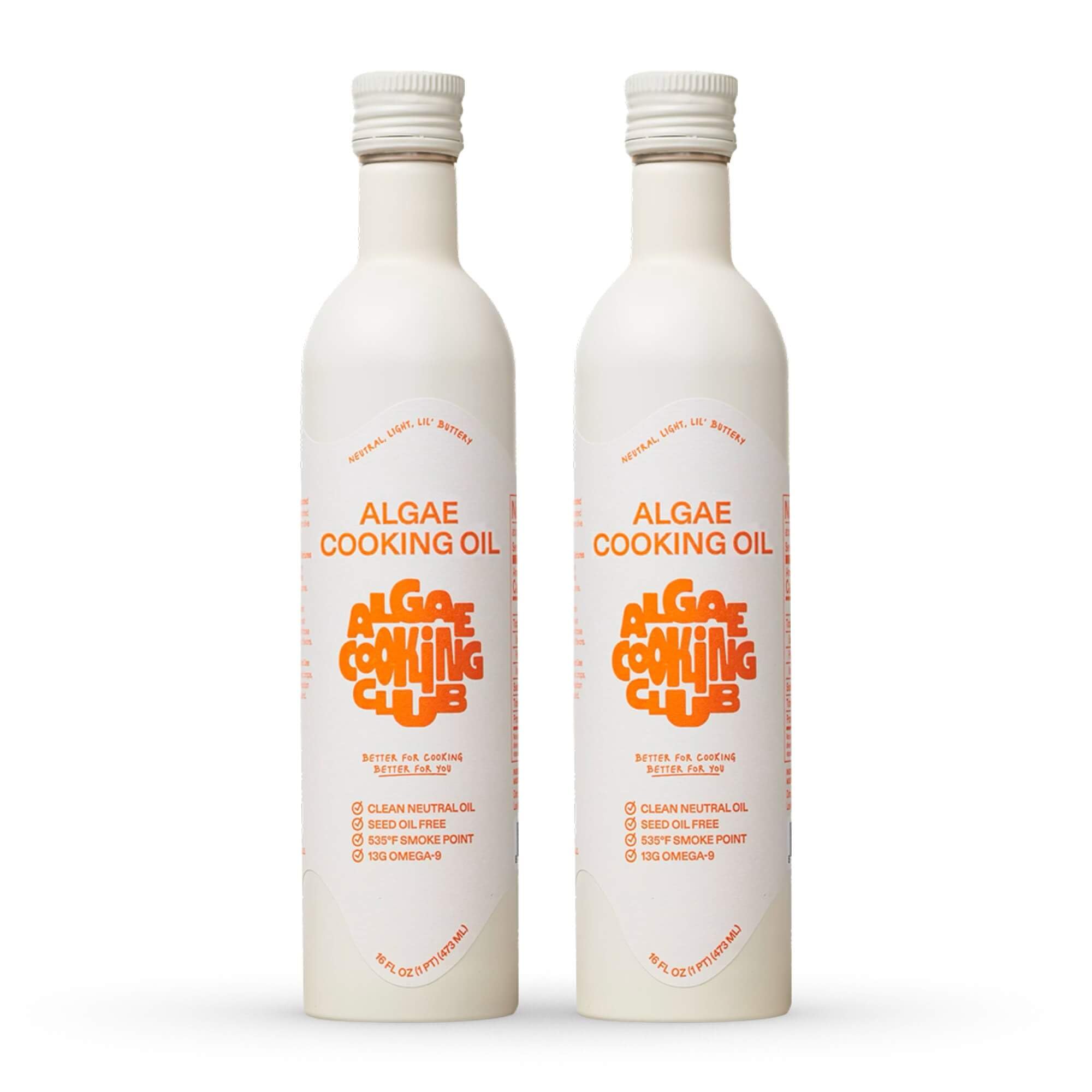 Algae Cooking Club front bottle view showing packaging and clean branding benefit clarity