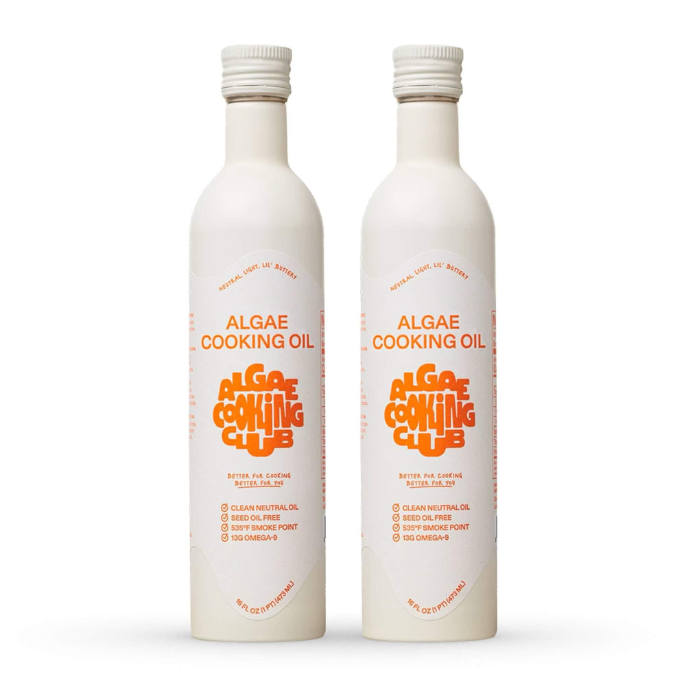 Algae Cooking Club front bottle view showing packaging and clean branding benefit clarity