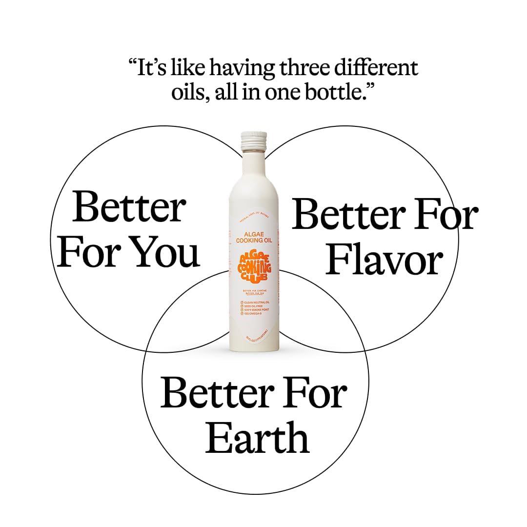 Algae Cooking Club label detail showing third-party testing and purity reassurance benefit