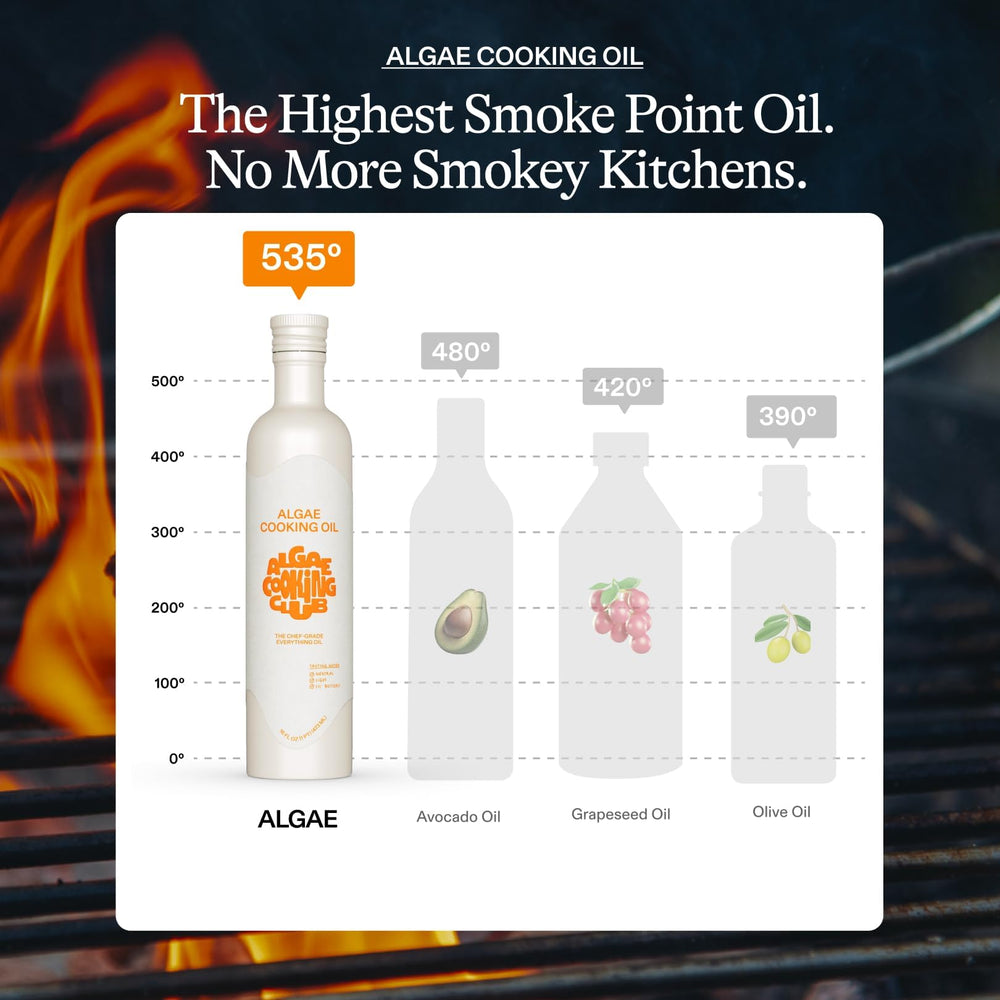 Algae Cooking Club used for searing steak in skillet showing high-heat browning benefit