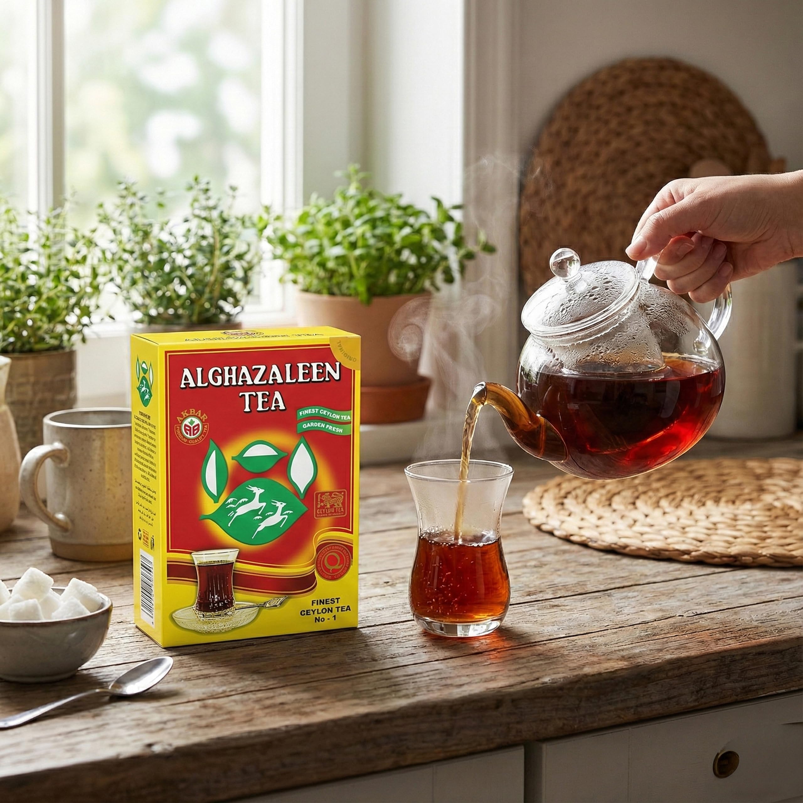 Alghazaleen served with breakfast in lifestyle scene showing pairing and enjoyment