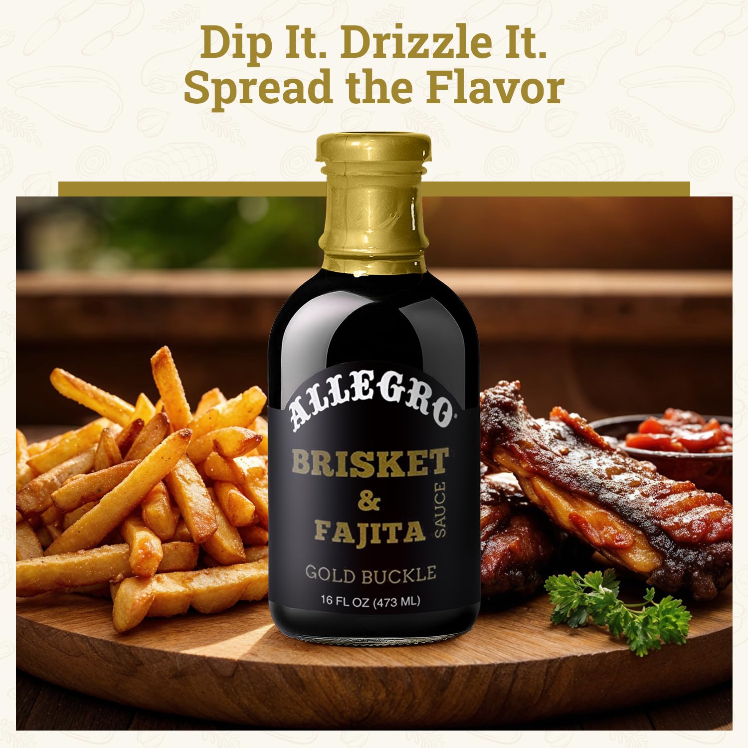 Allegro Gold Buckle texture and ingredient details showing spice balance