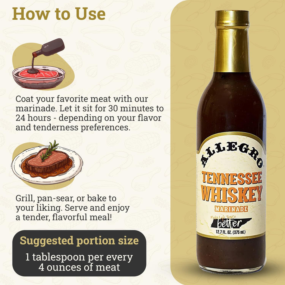 Allegro label close-up highlighting whiskey notes and ingredient clarity