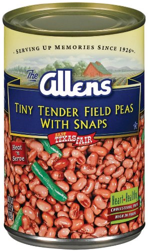 ALLEN'S front packaging shows label and benefit: ready-to-serve Southern peas
