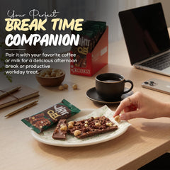 Allinwealth Tokping bar held in hand illustrating compact 43g portion