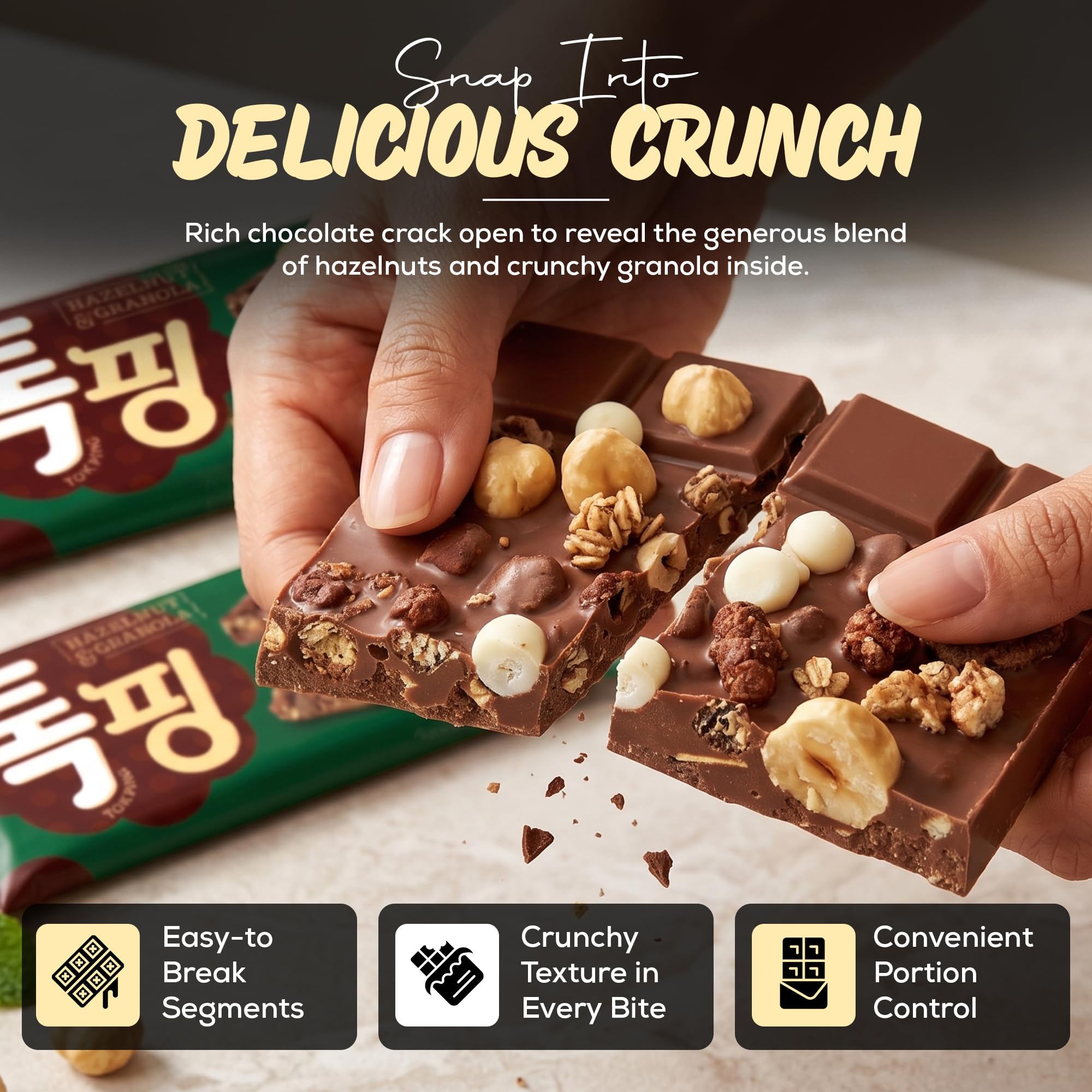 Allinwealth Tokping ingredients label showing roasted almonds and cacao detail