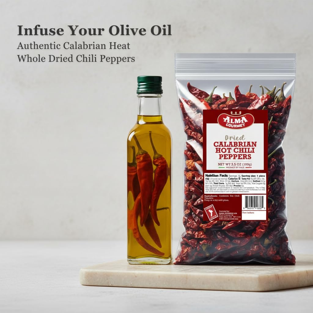 Alma Gourmet peppers sprinkled on pizza adding authentic Italian spicy flavor