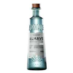 ALMAVE front bottle shot showing smoky agave spirit and premium design benefit: clear presentation