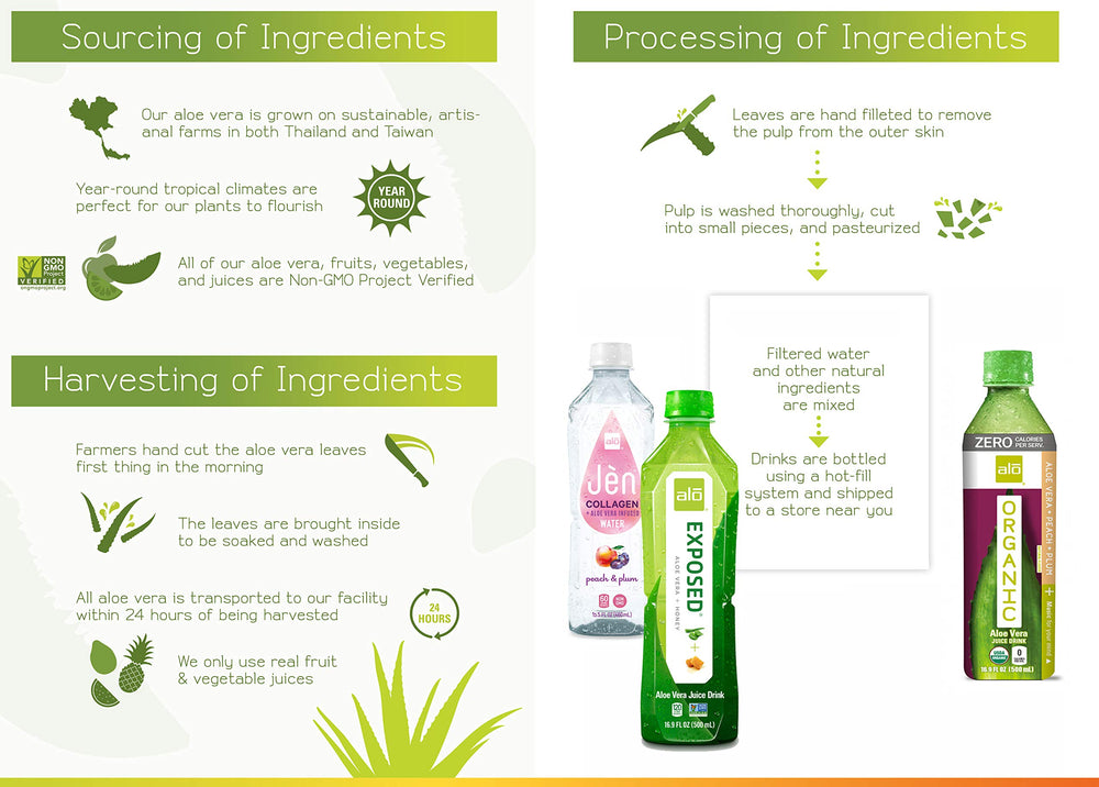 ALO bottle next to light snack demonstrates pairing and quick refreshment benefit