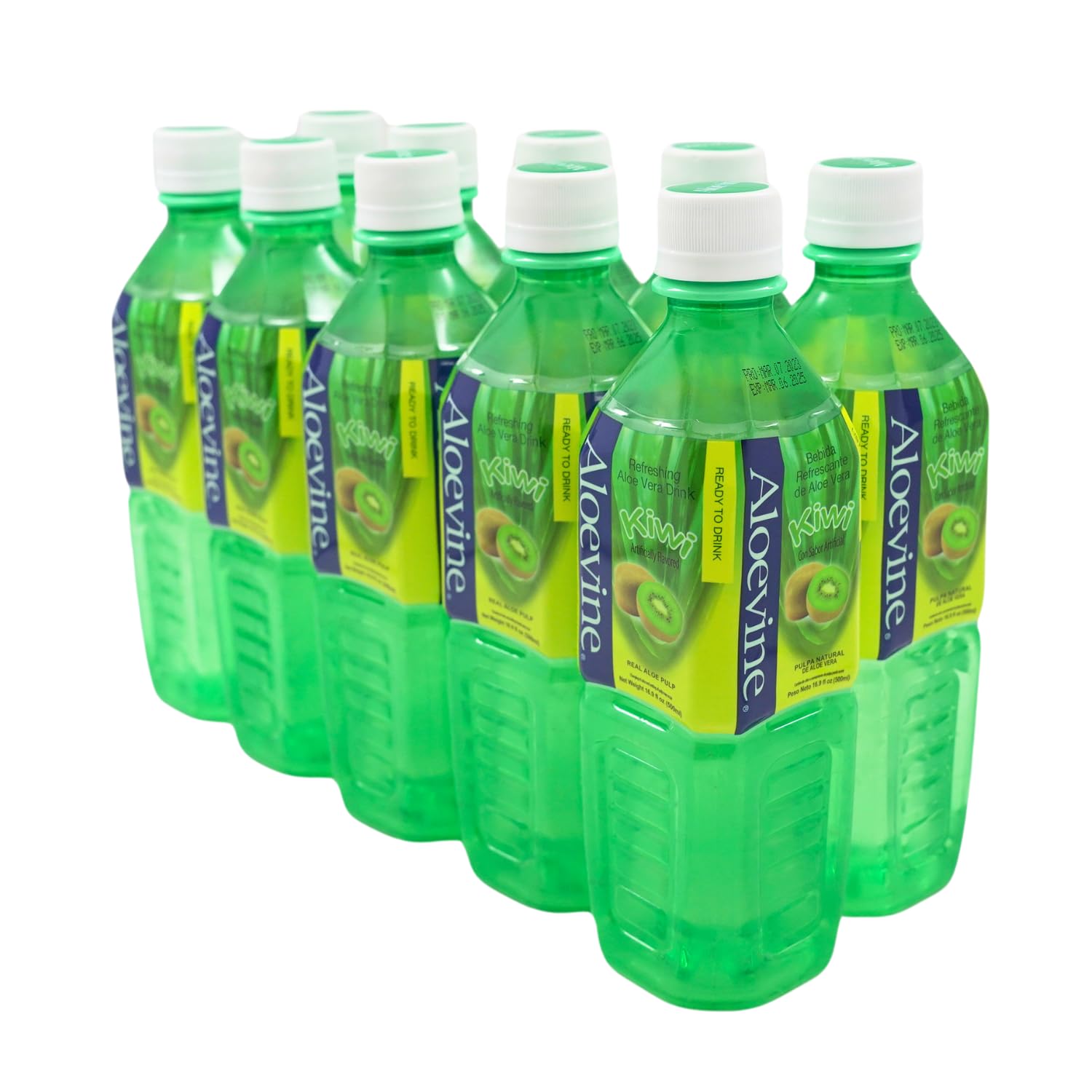 Aloevine bottle in hand for scale and portable ready-to-drink convenience