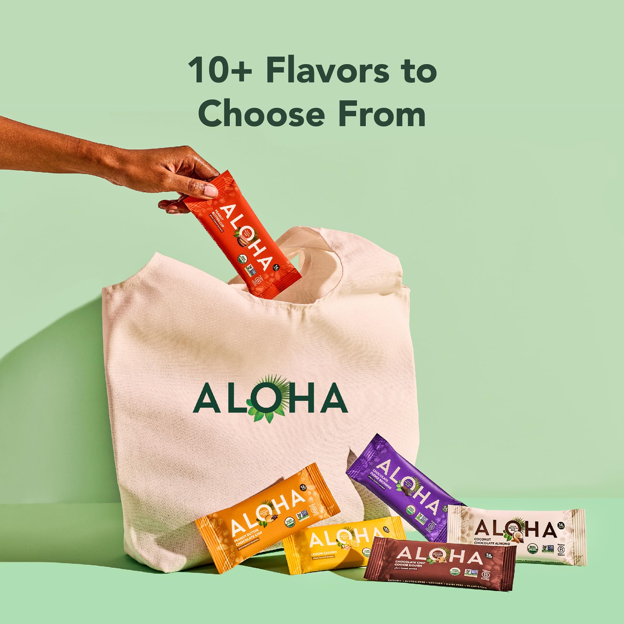 ALOHA bar inside a gym bag showing portable refuel option after workouts