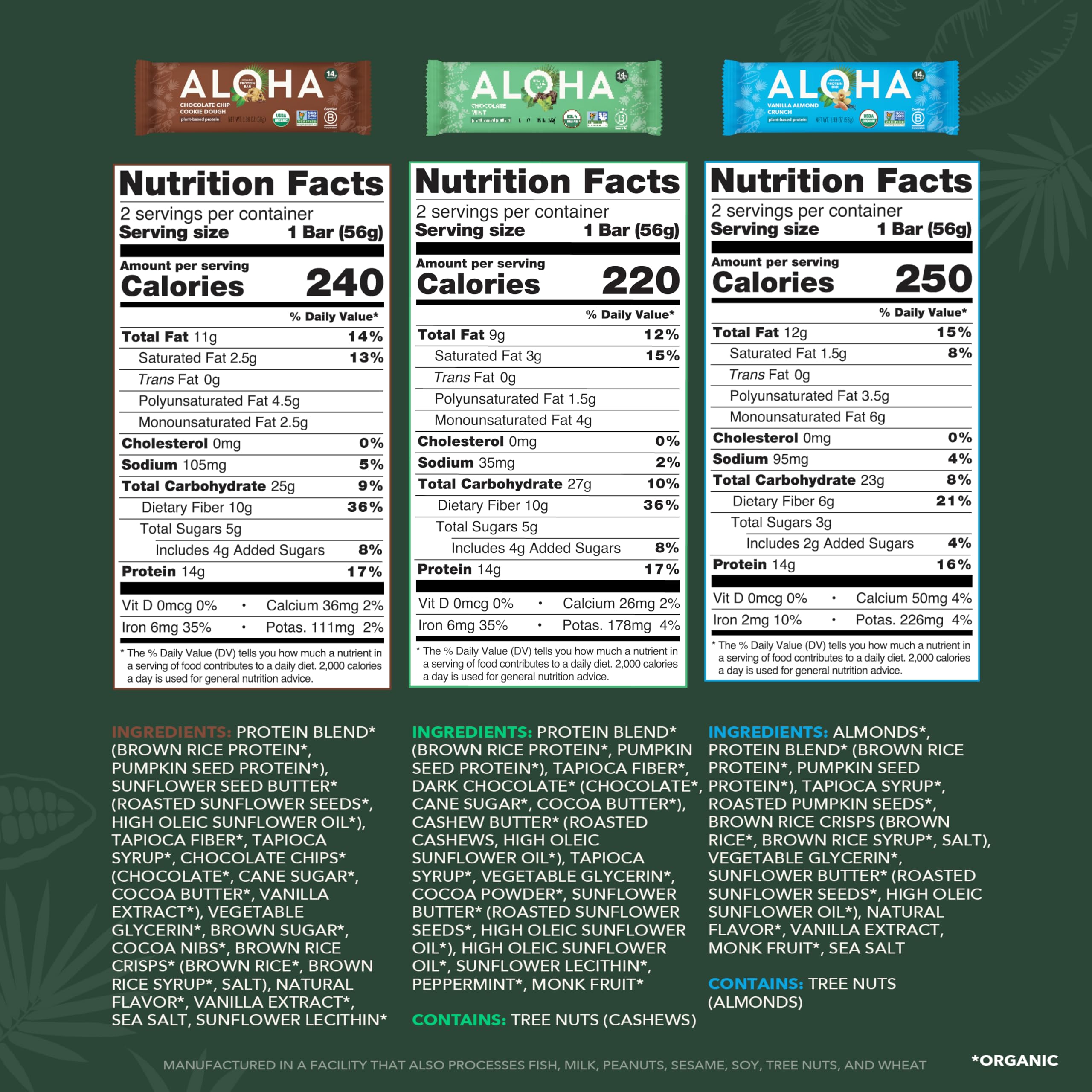 ALOHA unwrapped bar close-up showing texture and real ingredients benefits