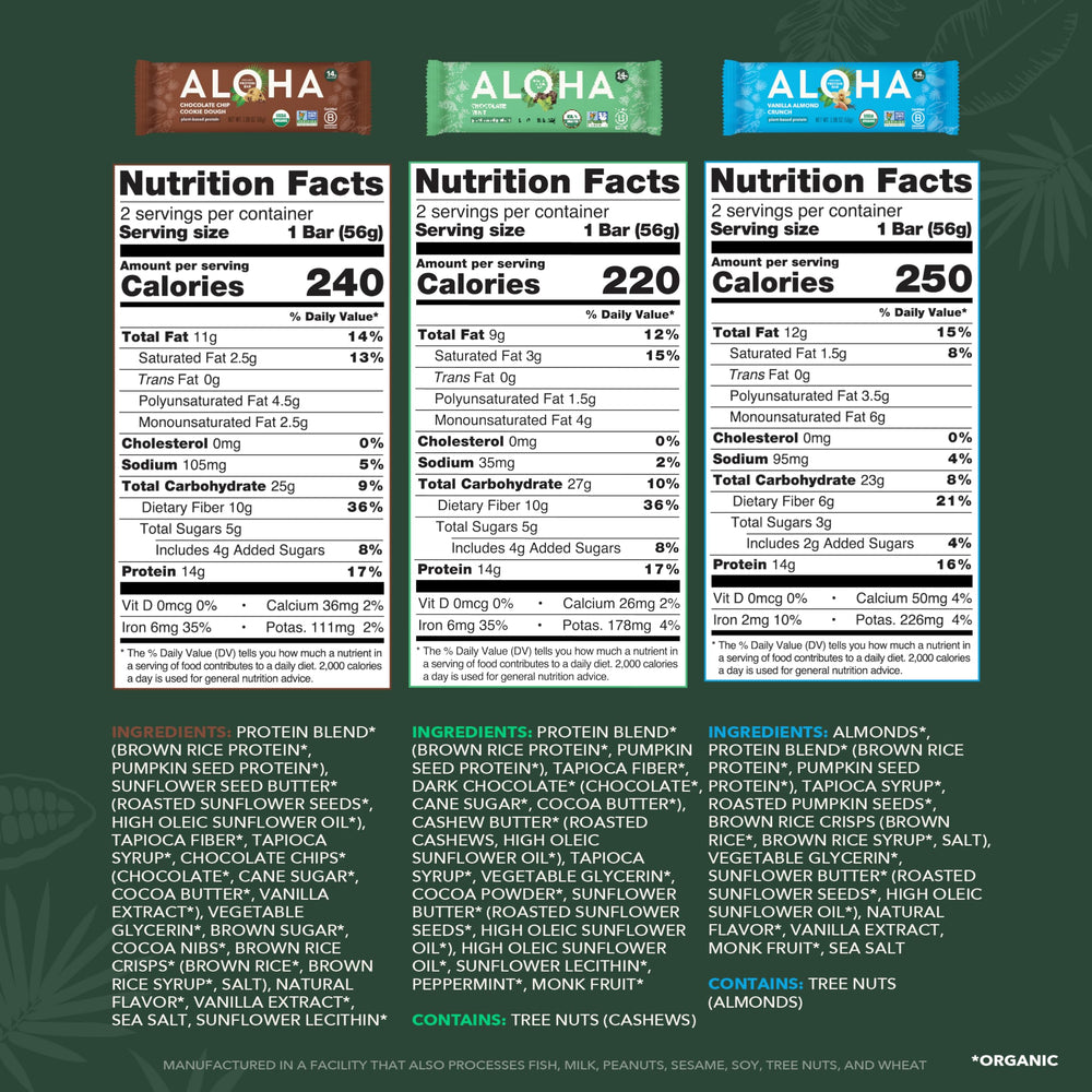 ALOHA unwrapped bar close-up showing texture and real ingredients benefits