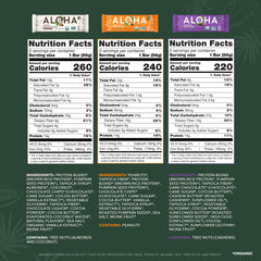 ALOHA six flavors laid out to display variety and easy flavor selection