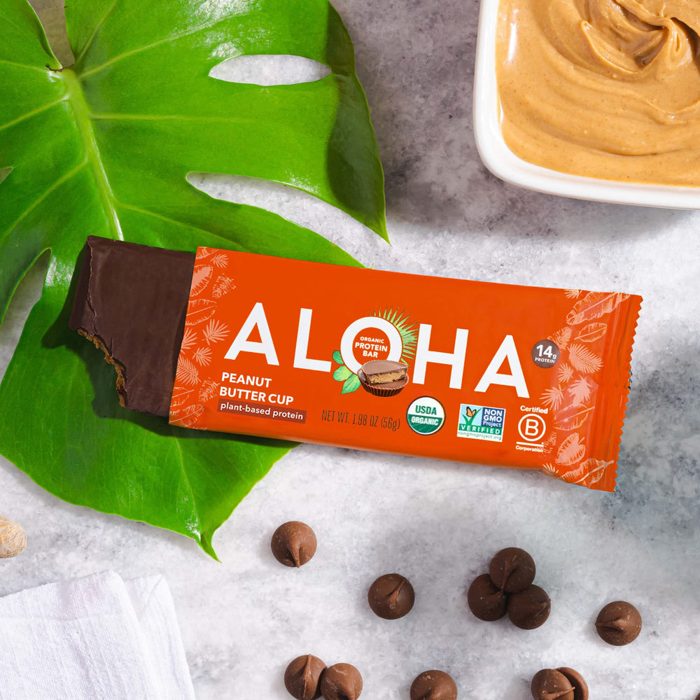 ALOHA three flavors lined up top view offering taste variety