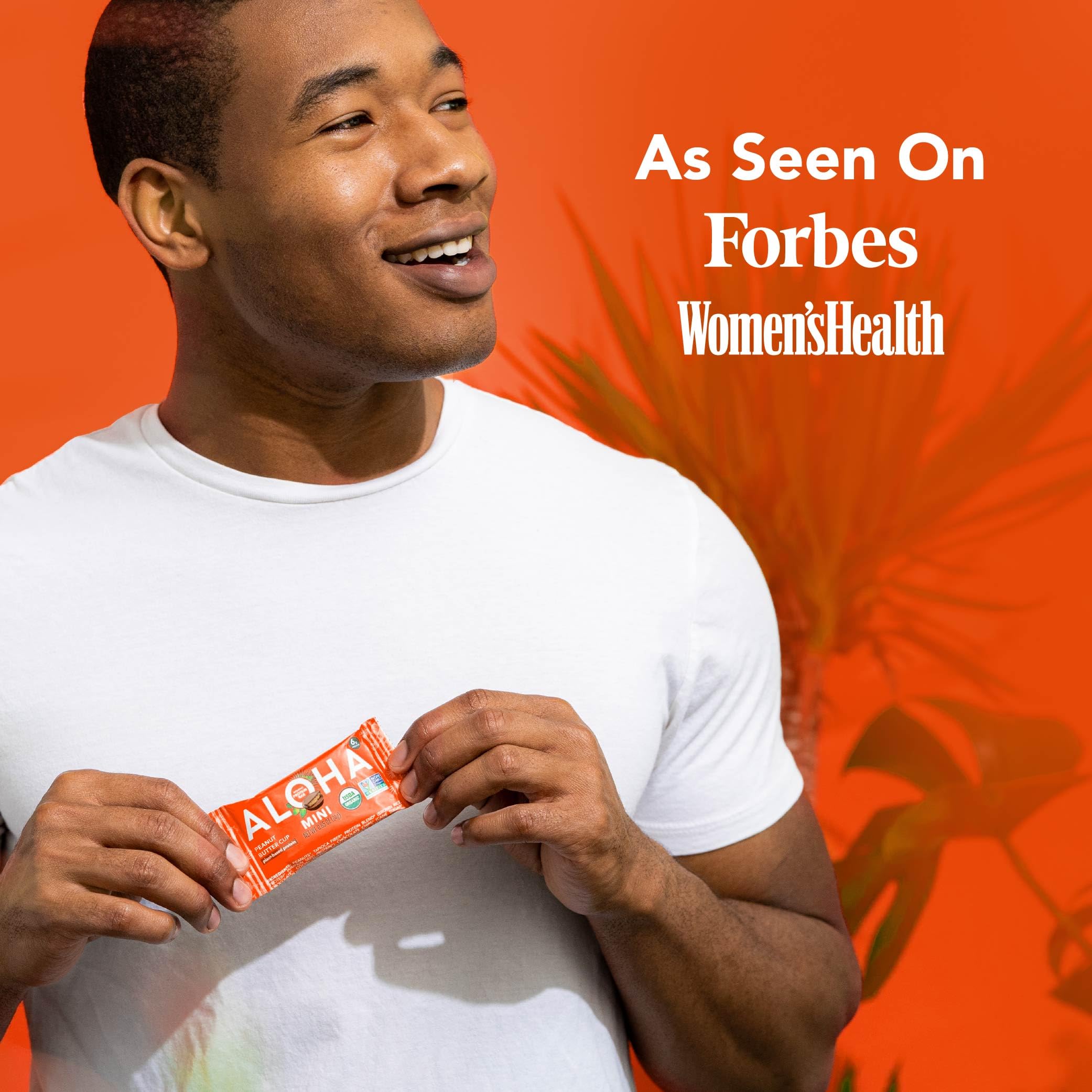 ALOHA product label with organic and non-GMO seals showing transparency benefit
