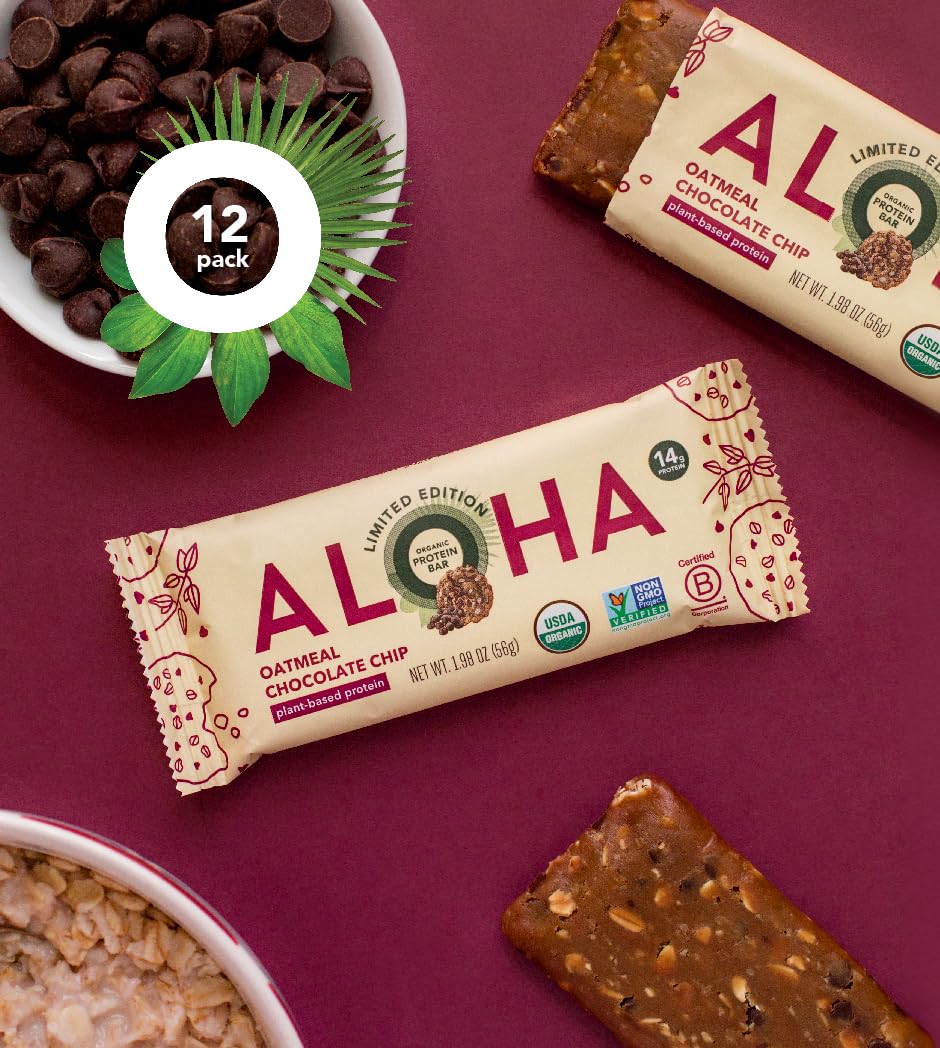 ALOHA bar beside common items to show 1.9oz scale, handy portion control benefit