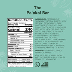 ALOHA Pa'akai single unwrapped bar exposing texture and chocolate layer for satisfying fuel