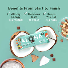 ALOHA Pa'akai bar texture with dark chocolate drizzle highlighting rich flavor